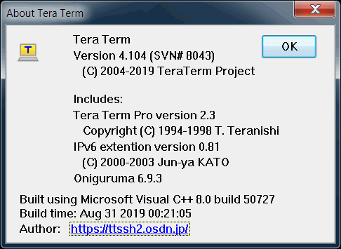 Teraterm version