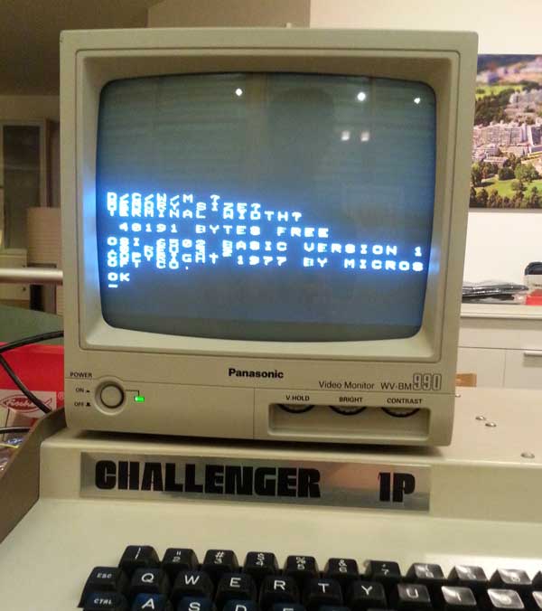 Boot messages of C1P with 32 kB memory expansion installed for a total of 40 kB RAM